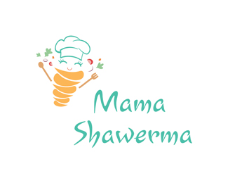 Mama Shawerma Restaurant Logo Design