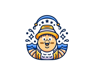 Cute Fish Water Logo