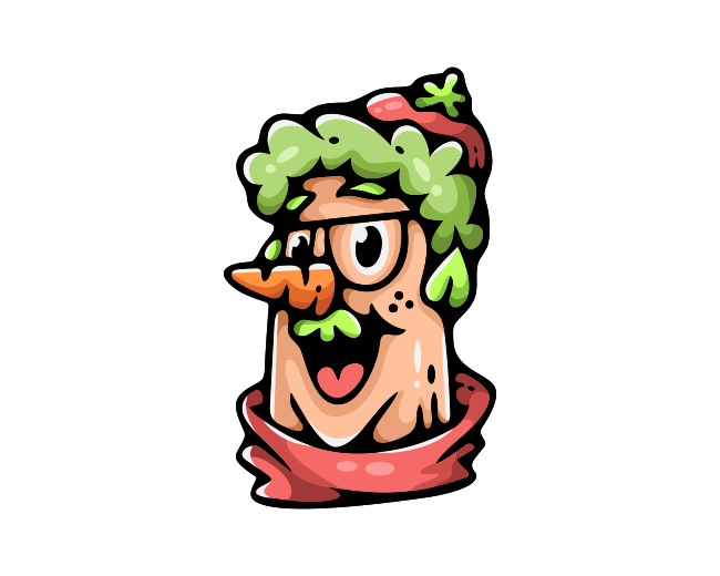Vegetable Man Mascot Logo