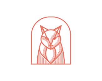 Engraved cat with modern style