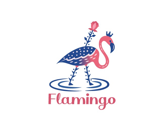 Colorful Flamingo Logo
