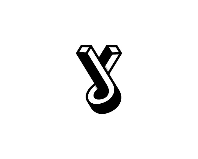 Yd Dy Ribbon 3d Style Logo