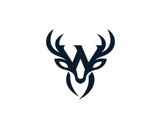 Majestic Deer Letter A Monogram