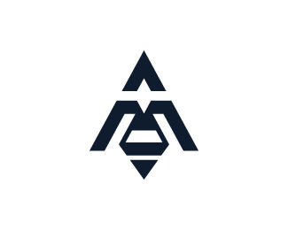 Letter A Bee Logo