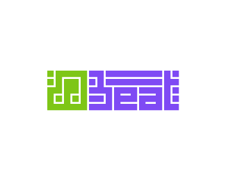 Streaming music startup logotype