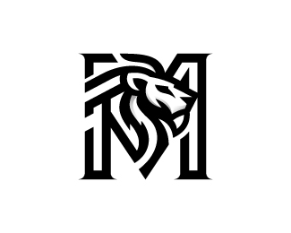 Royal Letter M Lion Monogram Logo