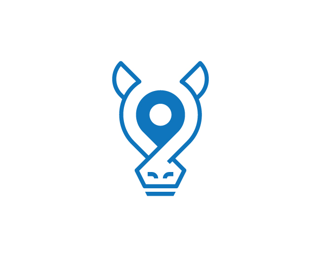 Minimal Horse Pin Logo