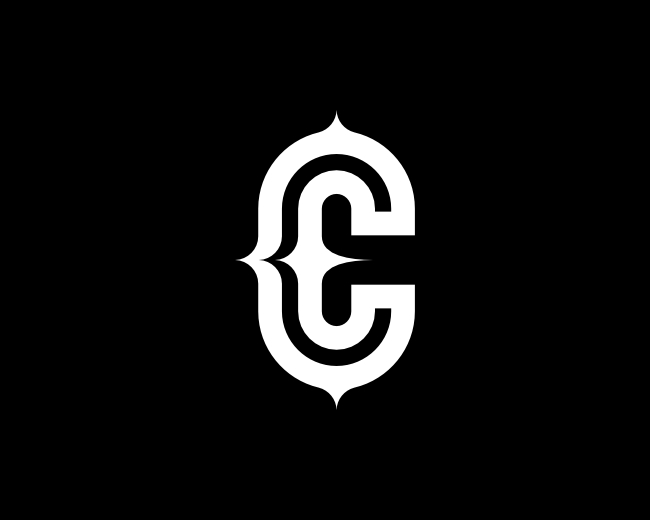 Letter  EC Initial CE Gothic Logo
