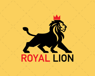 Powerful Royal Lion Logo