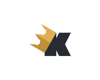 Letter K king logo