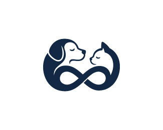 Infinity Cat Dog Love Logo