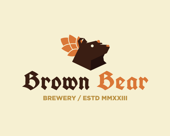 Brown Bear Brewery Logo Concept