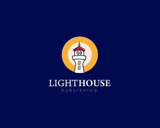 modern lighthouse logo design