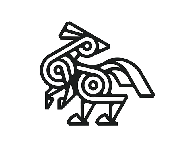 Bird dinosaur logomark design