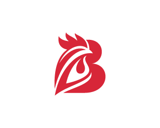 Letter B Rooster Logo