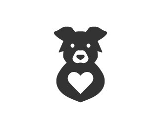 Dog and Love Logo