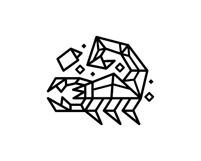 Insect Scorpion Key Monochrome Logo is a scorpion 