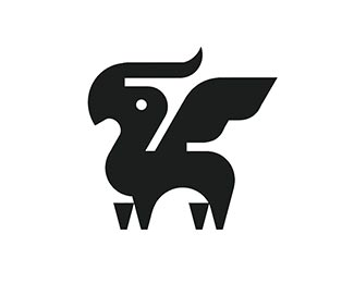Mythical winged creature logo