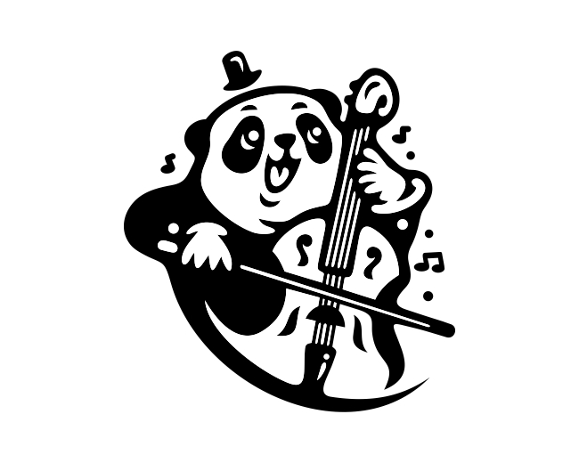 Panda Violoncello Music Logo