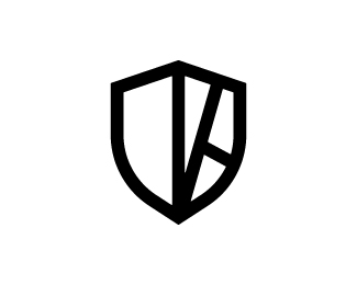 letter  K shield logo design