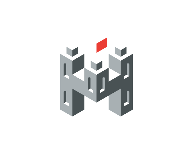 M 3D Castle Logo