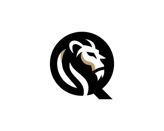 Royal Letter Q Lion Monogram Logo