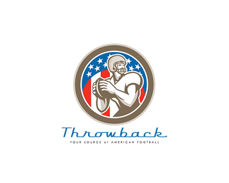 Throwback American Football Logo