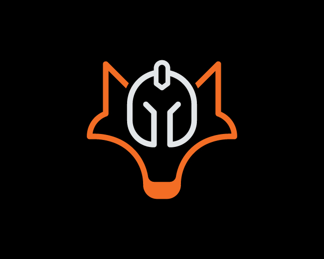 Modern Minimal Spartan Fox Logo
