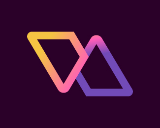 Modern gradient line stock N letter logo symbol