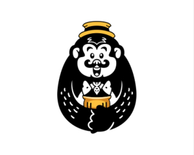 Funny Gorilla Fishing Logo