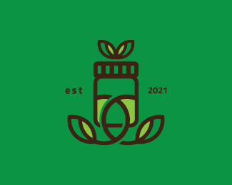 Mnbt logo design - plant + jar logo