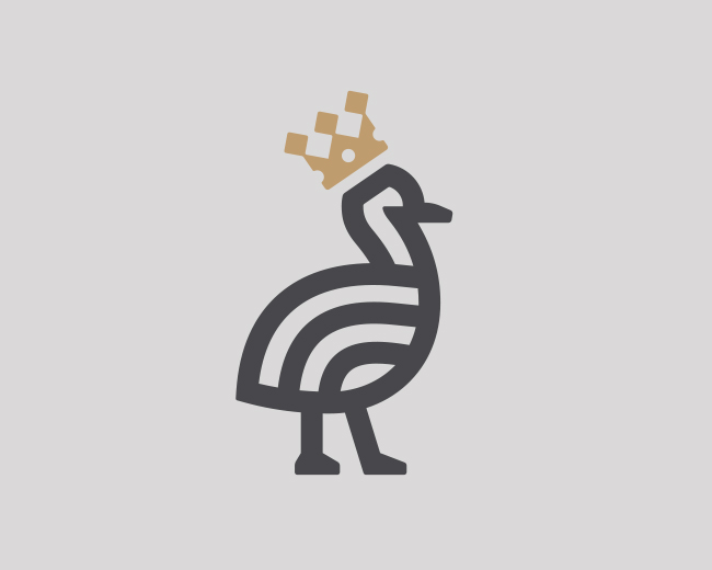 Crowned Bird ðŸ“Œ Logo for Sale