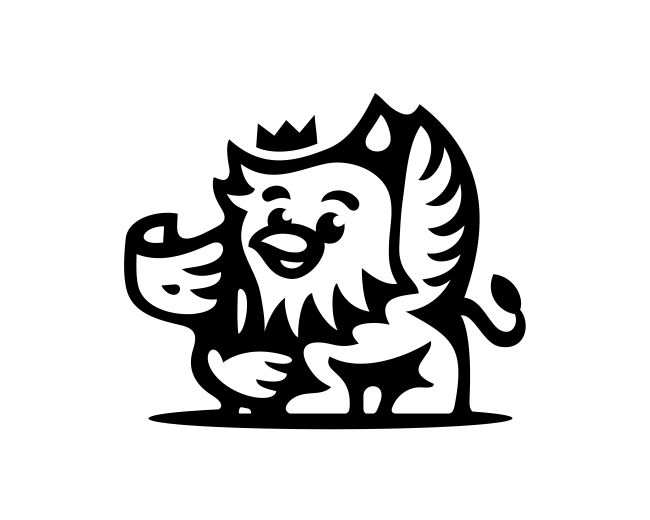 King Griffin Cute Flag Logo