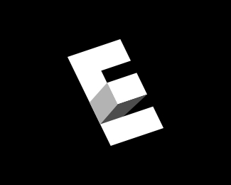 Isometric E Letter Logo