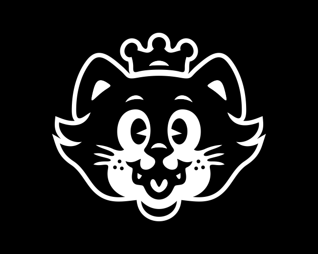 Cute King Cat Logo