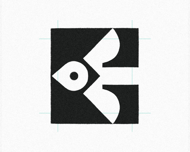 Letter E Bird logomark design