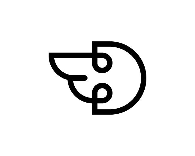 Minimal D Wings Logo
