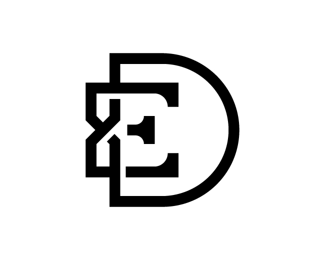 Modern D And E Logo