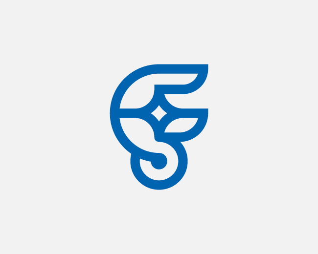 Letter F Star Logo