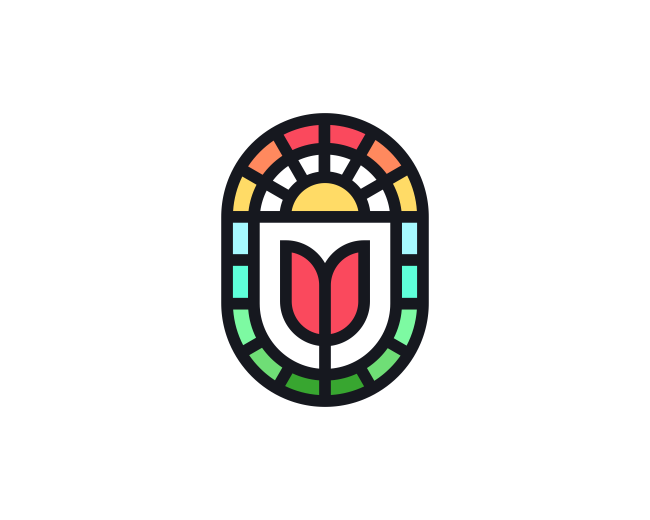Mosaic Flower Logo