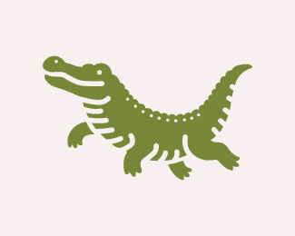 Minimalistic Crocodile Logo