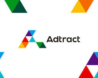 Adtract, advertising agency logo design