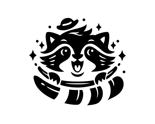 Cute Raccoon Mascot Logo