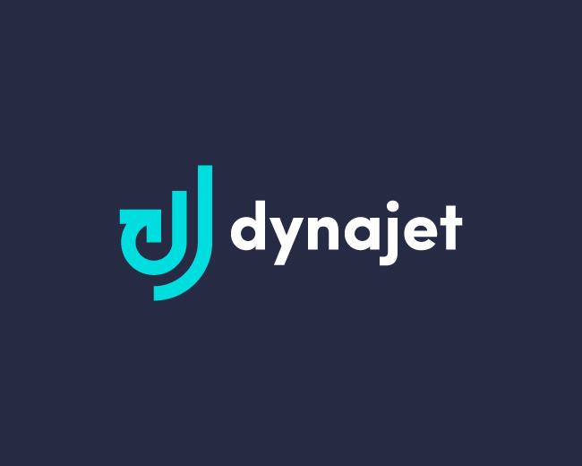 dynajet - d and j letter, growth, data, arrow, fly