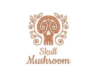 Skull Mushroom Logo