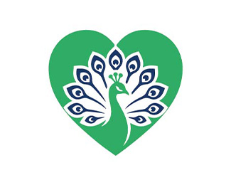 Peacock Heart Emblem