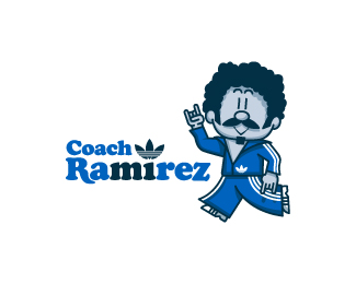 Coach Ramirez logo + character pose 01