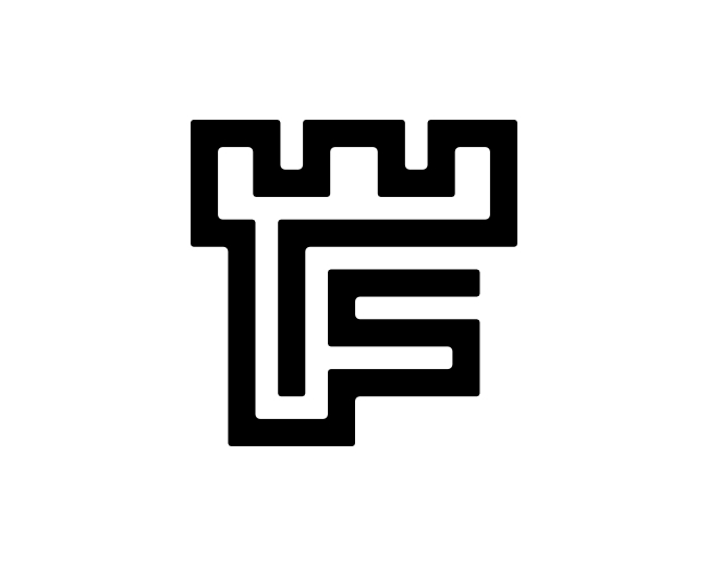 Letter F Fortress Logo