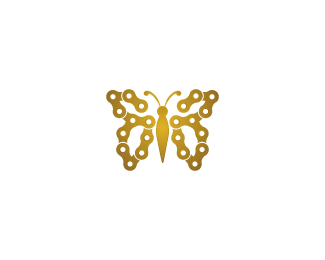 Bycicle chain butterfly logo
