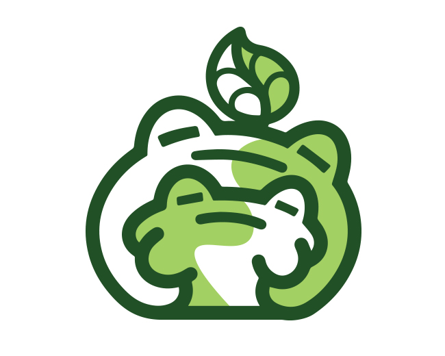 Frogs ready-made logo for sale